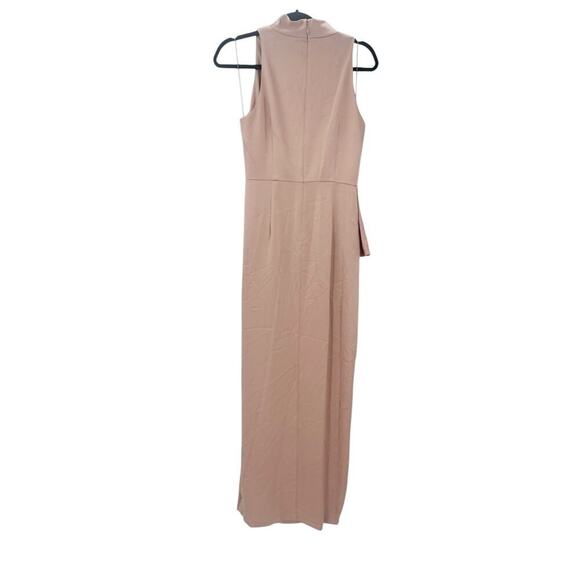 Aidan Mattox Satin Cowl Neck Sleeveless Side Ruffle Gown Maxi Dress Size 8 NWOT - Picture 8 of 14